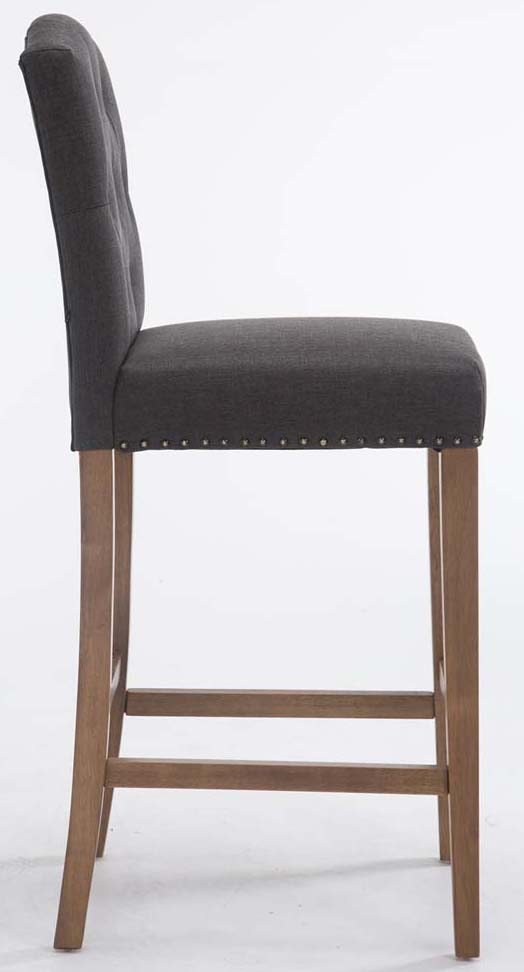 Lot de 2 Tabourets de Bar Louise Tissu
