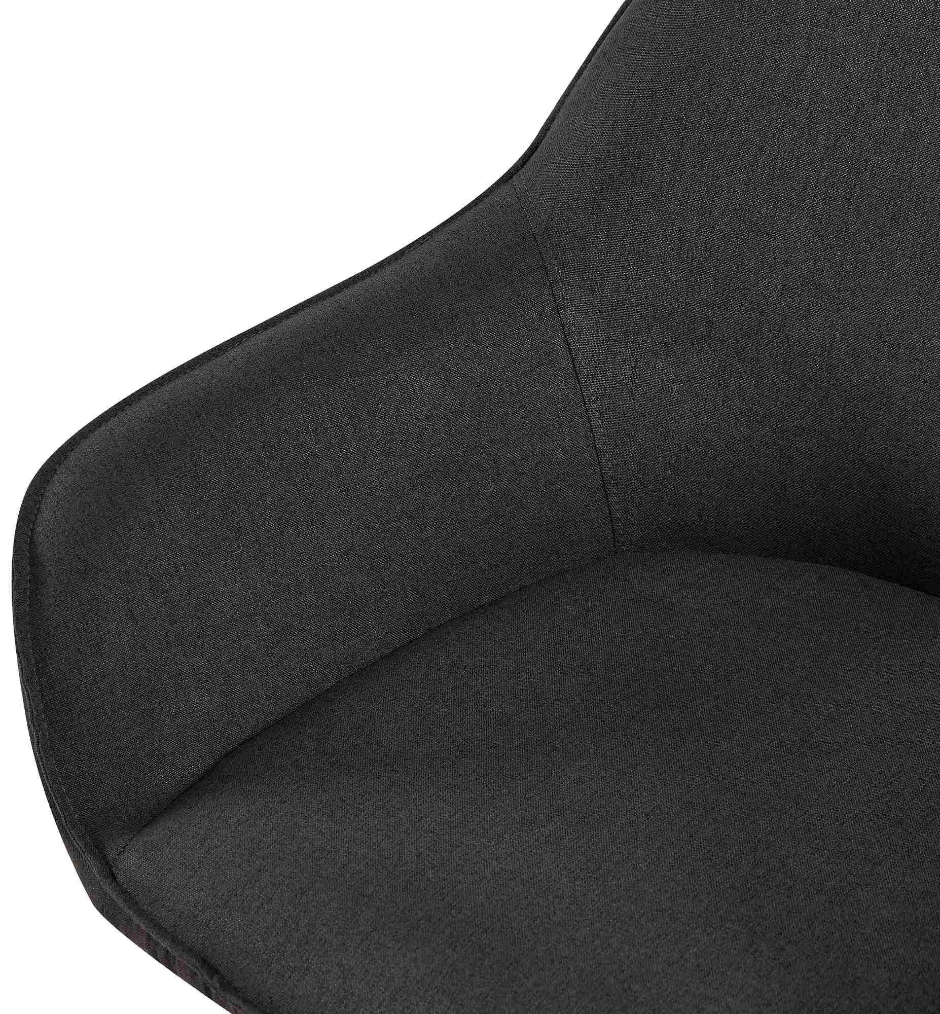 Chaise de salle à manger Boise en Tissu avec Piètement en Métal noir