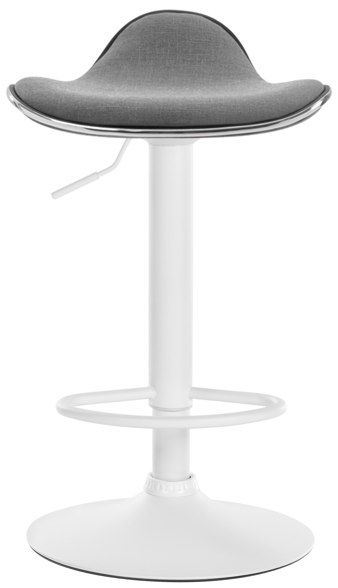 Tabouret de bar Shanghai tissu avec pied en métal
