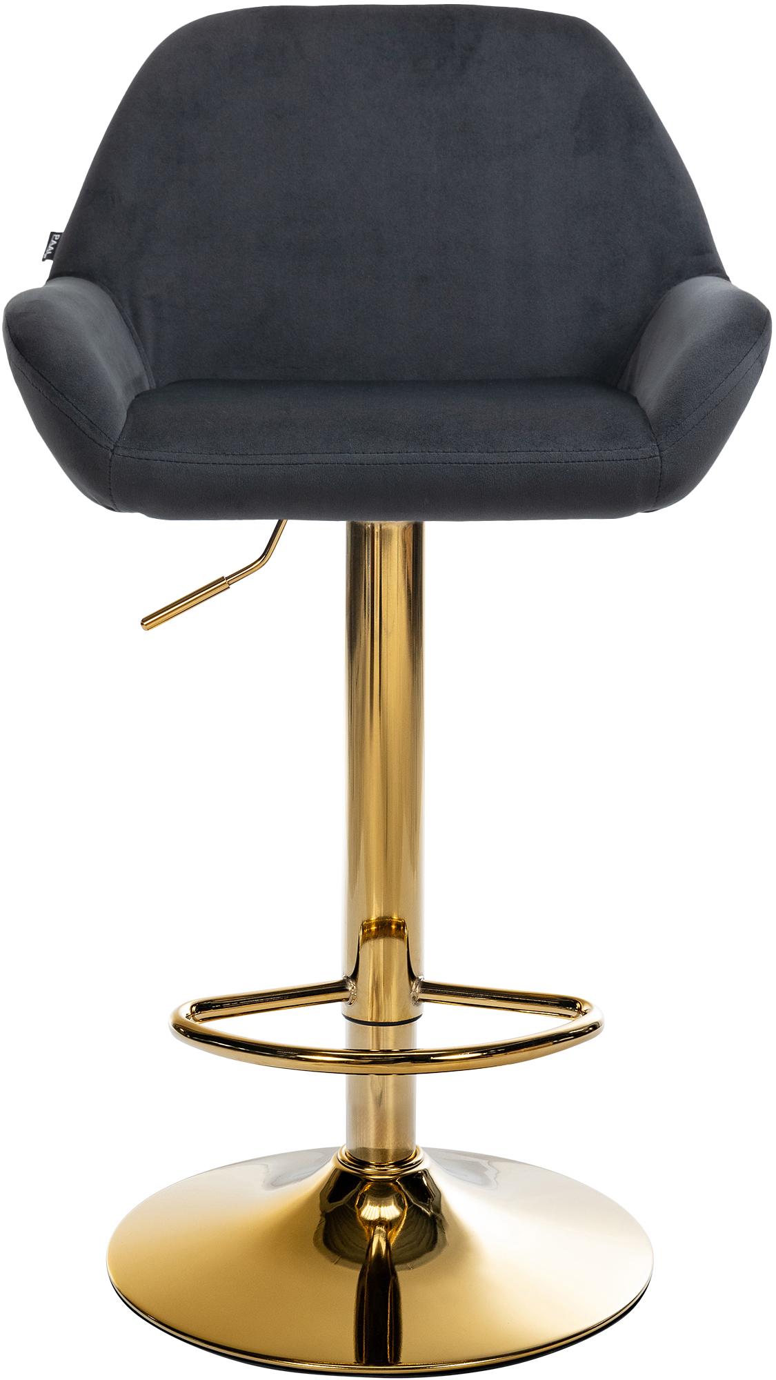 Lot de 2 tabourets de bar Braga or velours