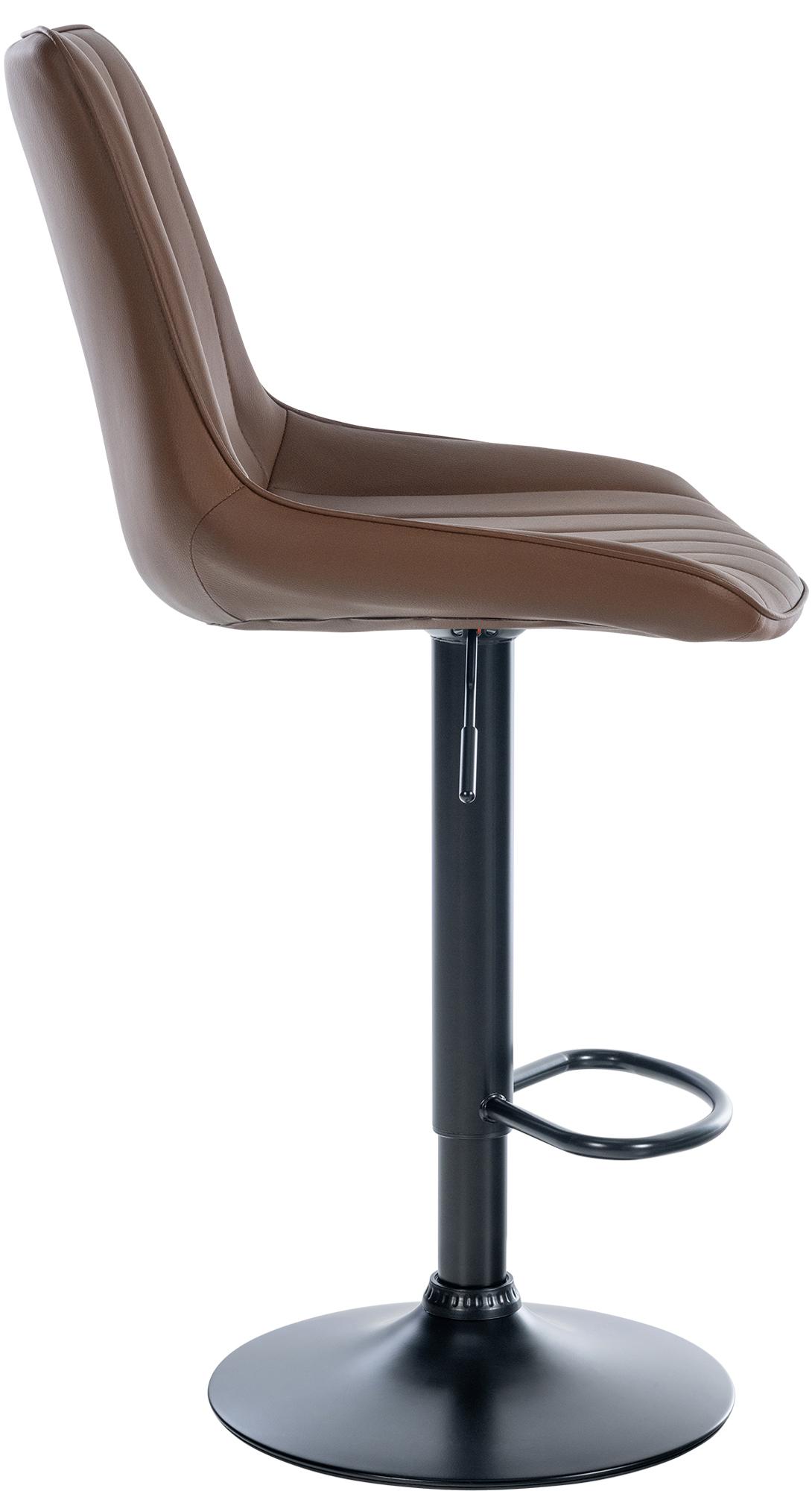Tabouret de bar Toni en Similicuir Pied en Métal réglable pivotant