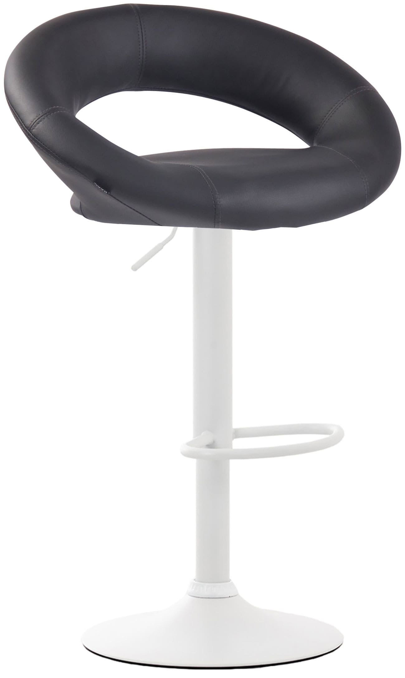 Lot de 2 Tabourets de bar Olinda en similicuir hauteur réglable et siège pivotant