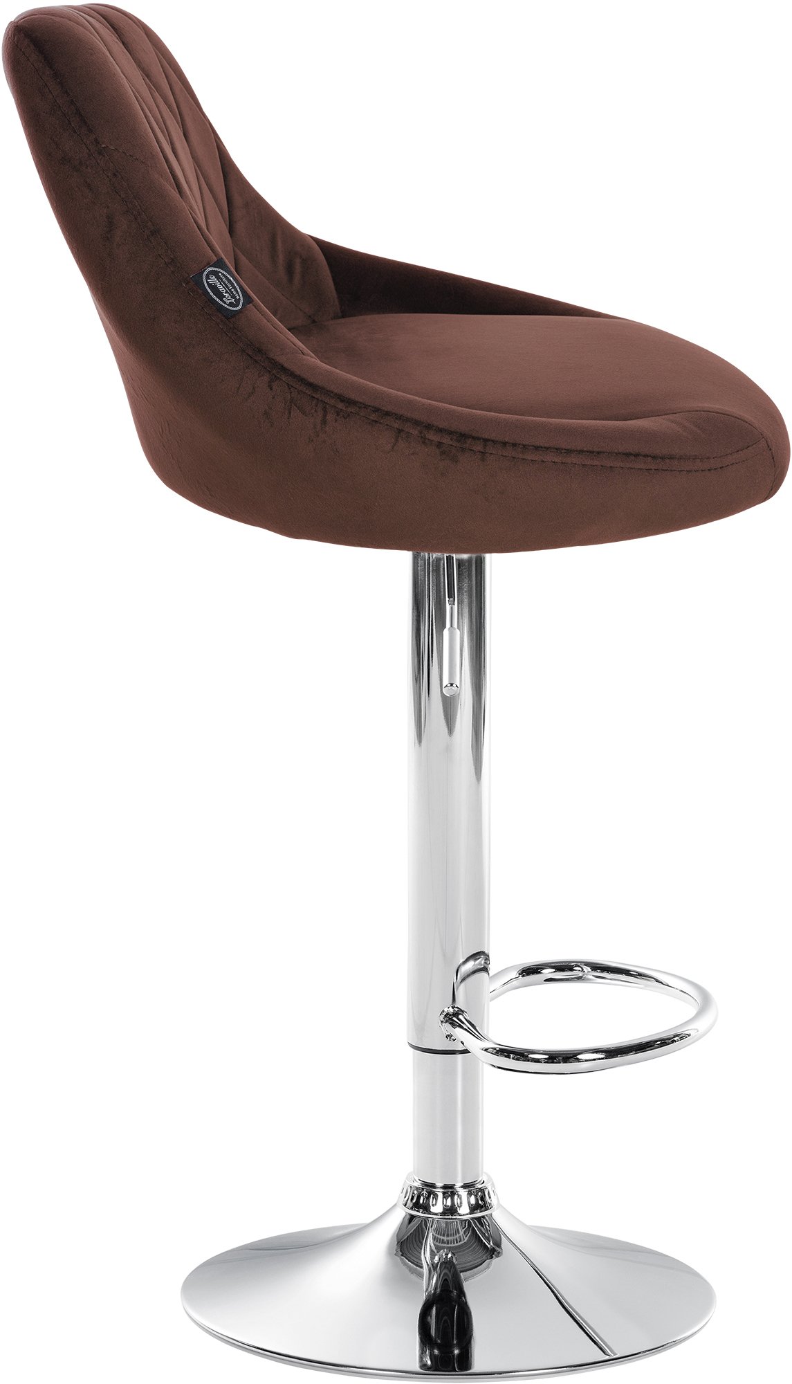Lot de 2 tabourets de bar Lazio velours