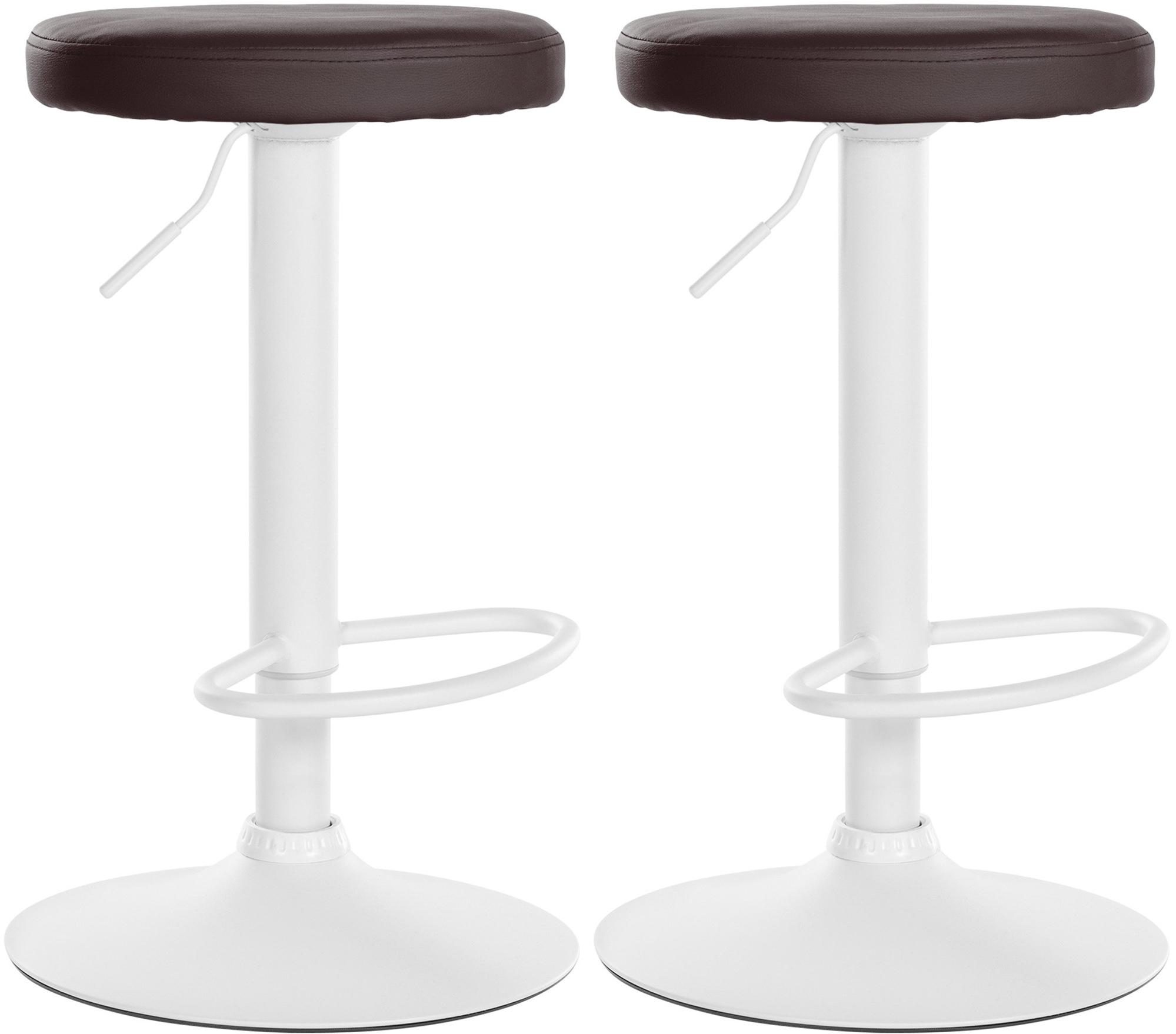 Lot de 2 tabourets de bar Ponte en similicuir