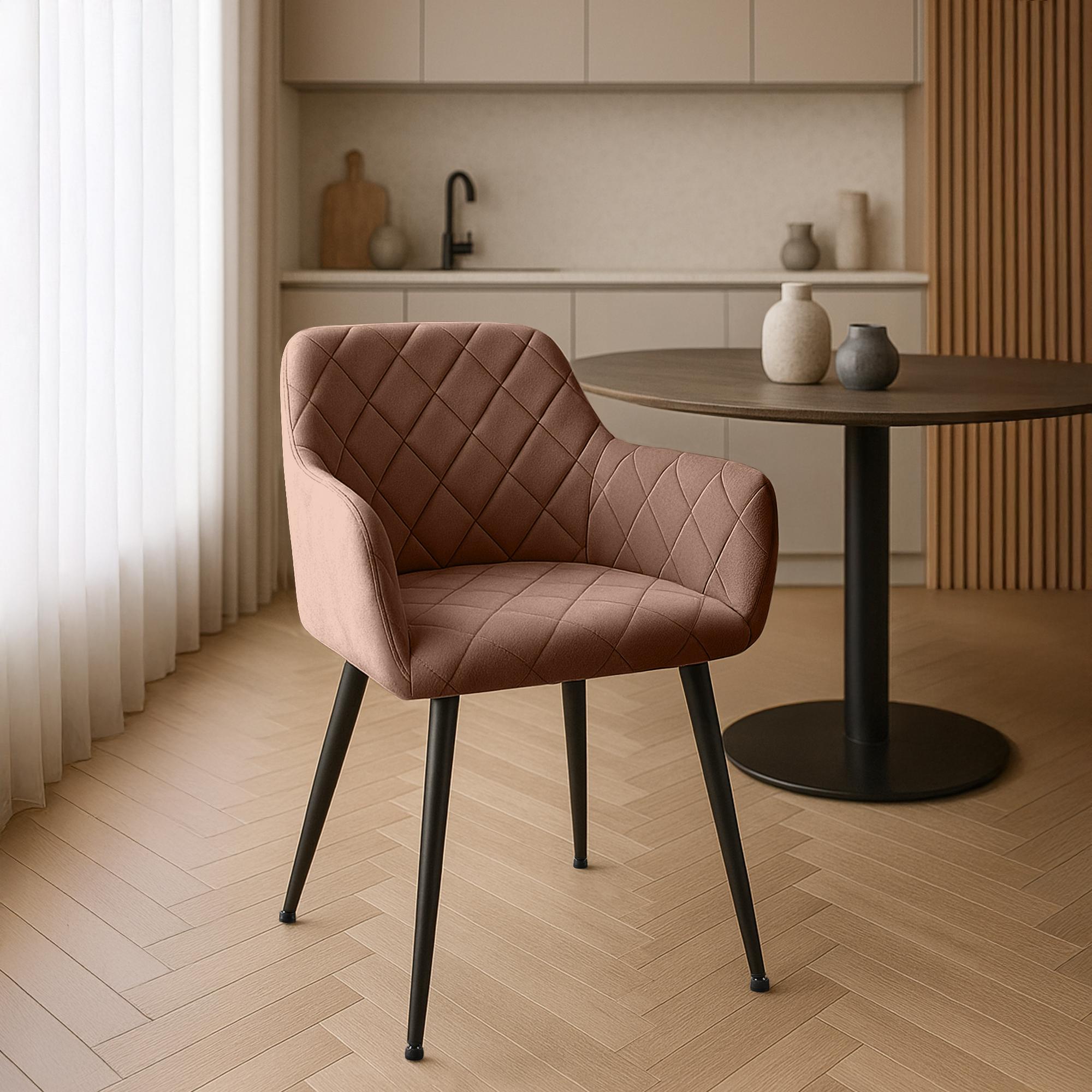 Chaise de salle à manger Monett Velours