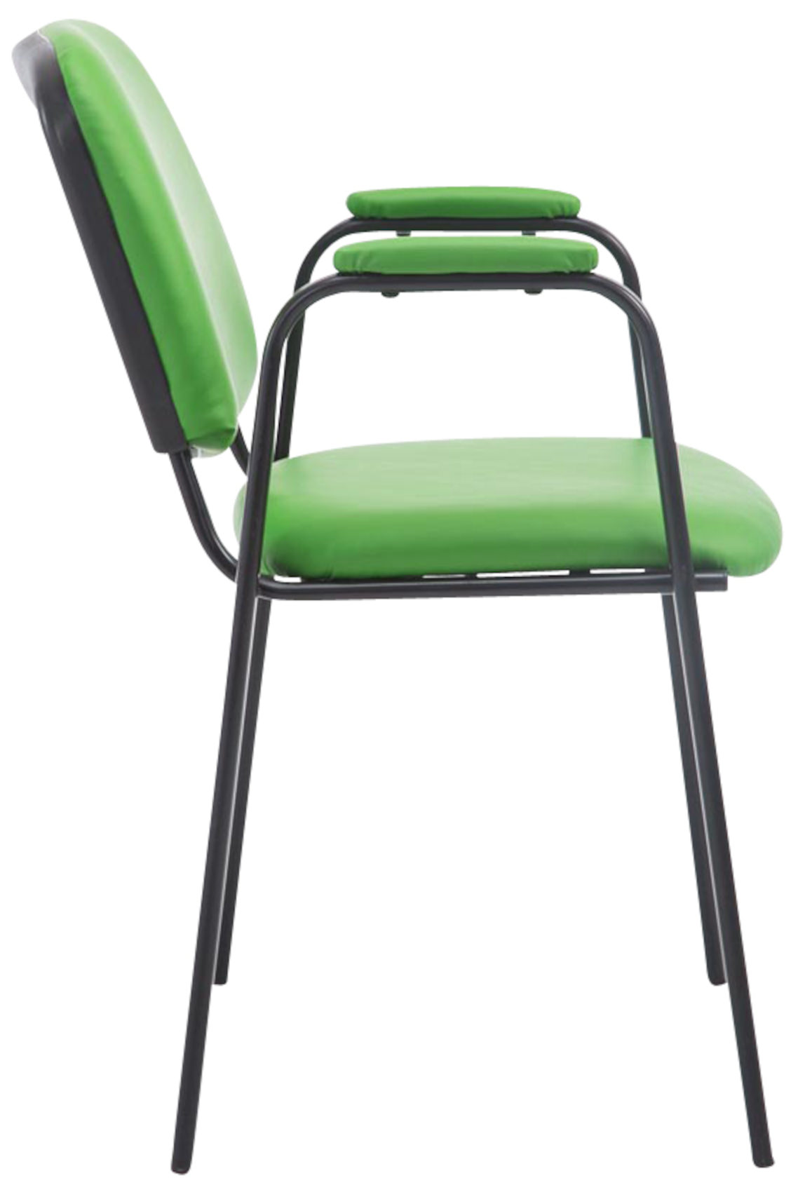 Lot de 4 chaises empilables Ken Pro en simili cuir