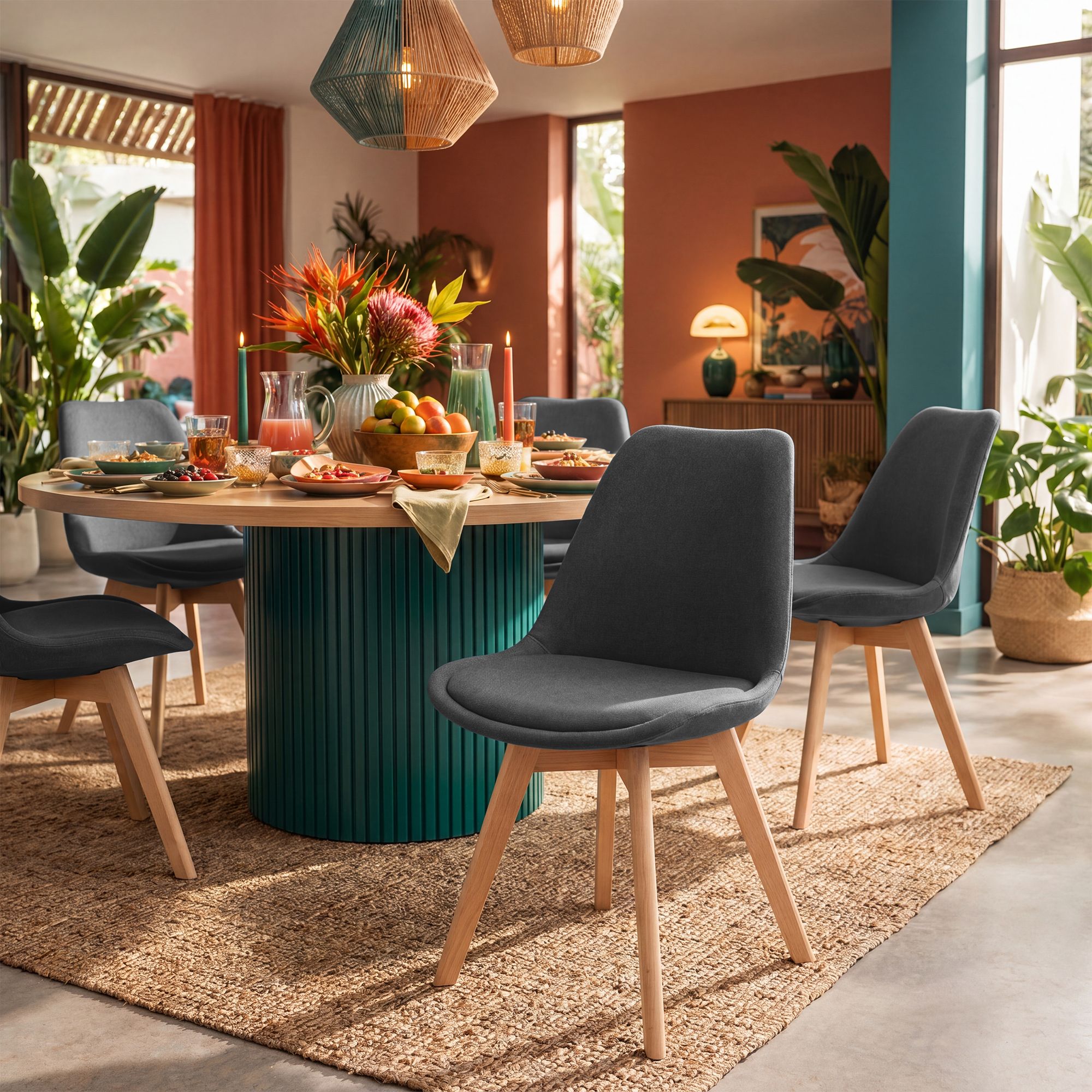 Chaise de salle à manger Linares : design élégant et confortable pour vos repas en famille ou entre amis