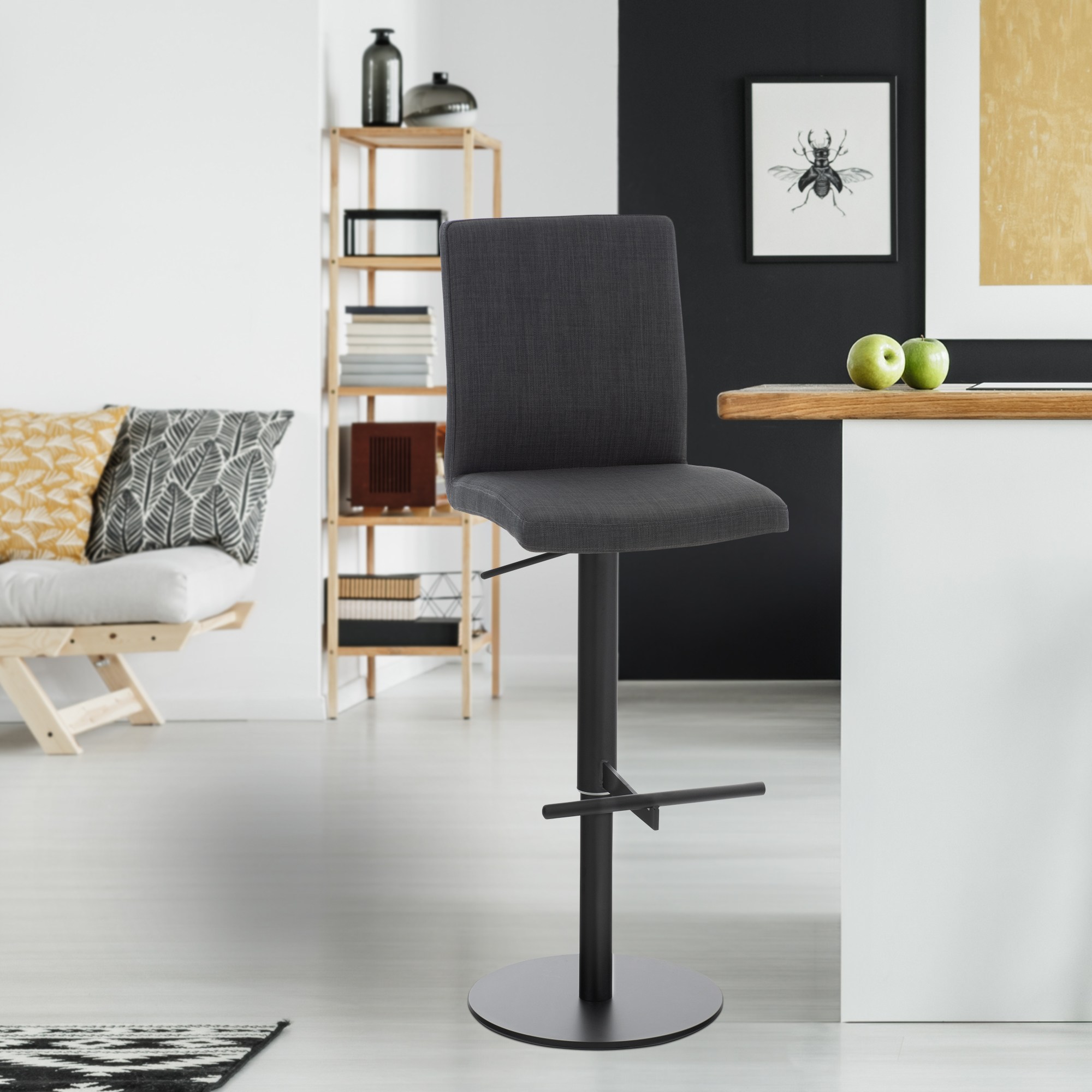 Lot de 2 tabourets de bar Cadiz en tissu