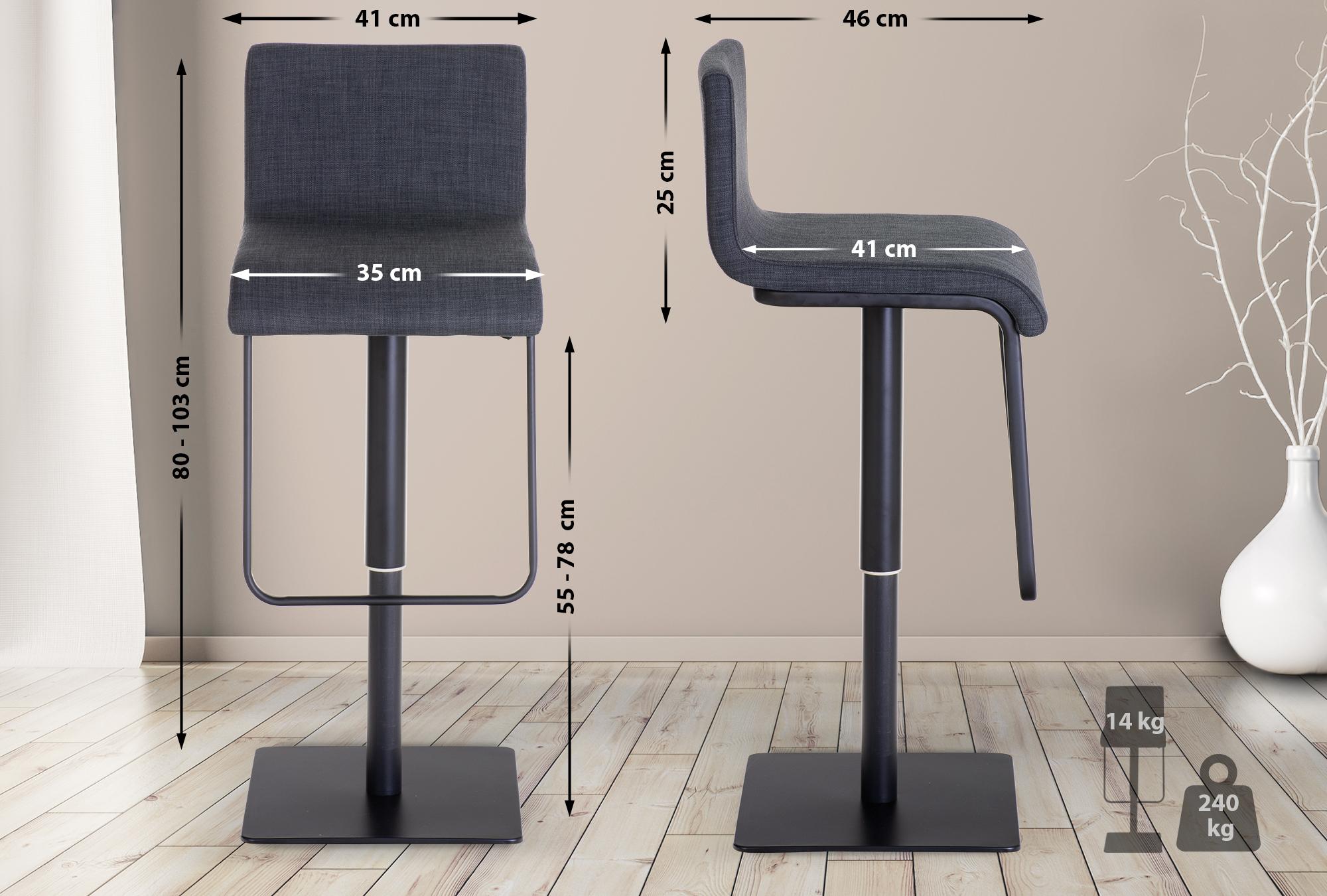 Lot de 2 tabourets de bar Limon en tissu