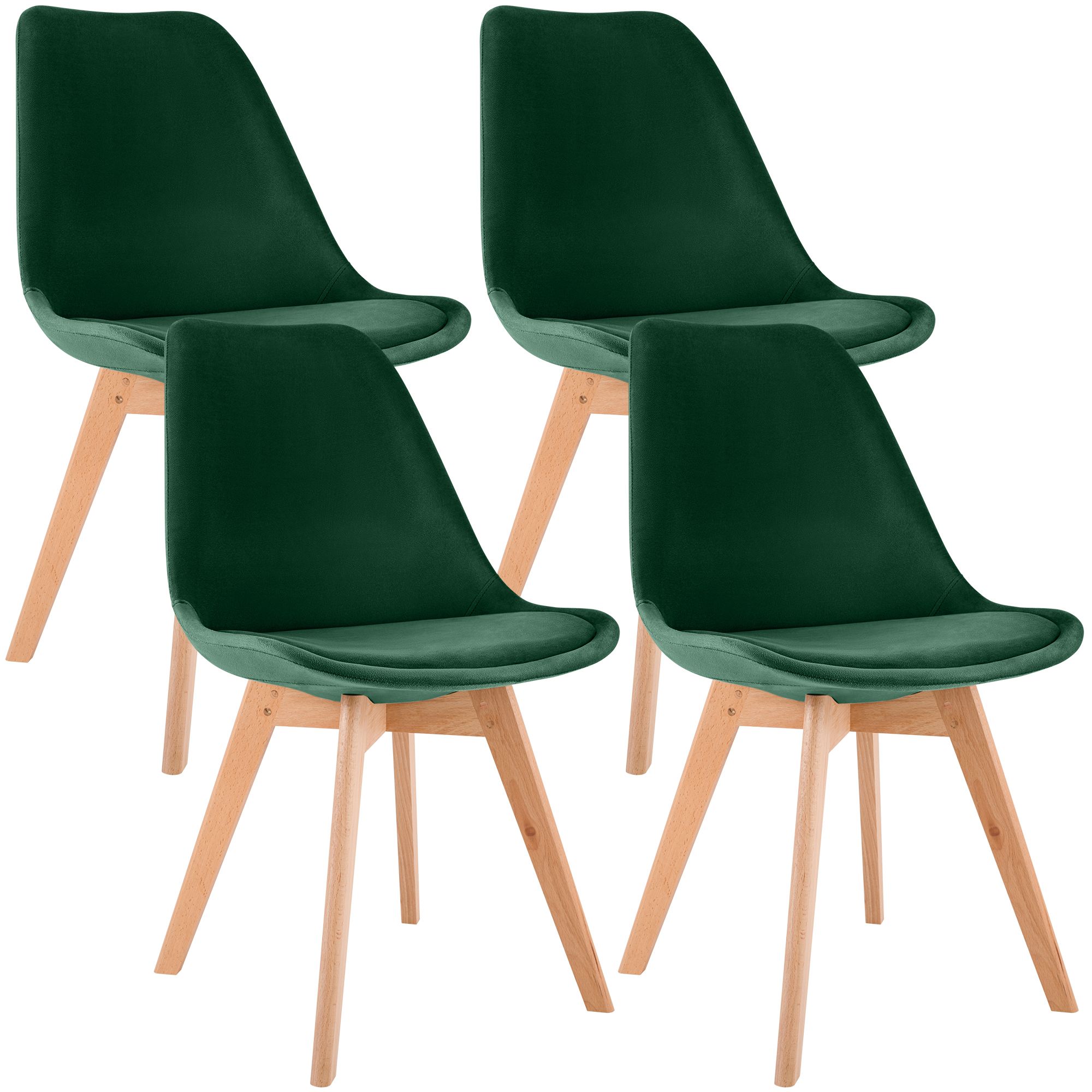 Lot de 4 chaises de salle a manger Linares