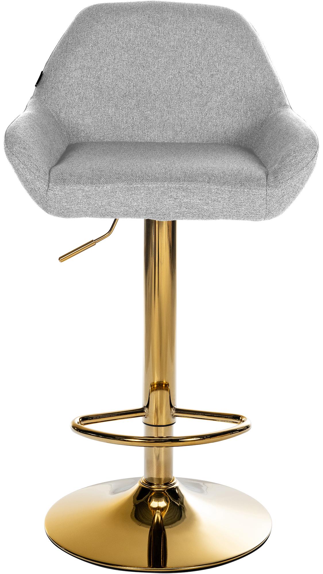 Lot de 2 tabourets de bar Braga Gold tissu