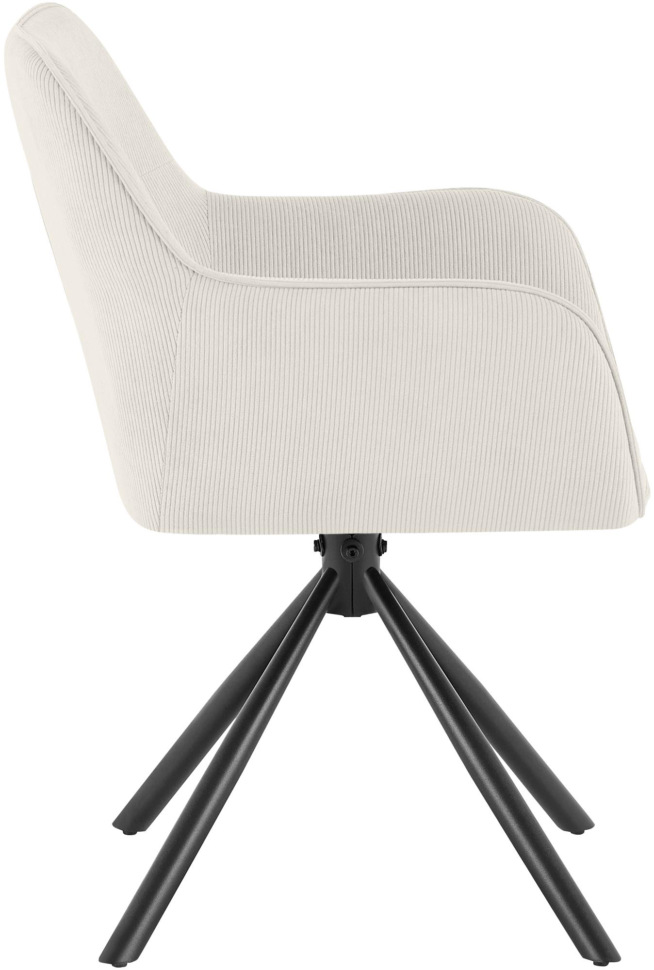 Chaise de salle à manger Tipton en velours côtelé