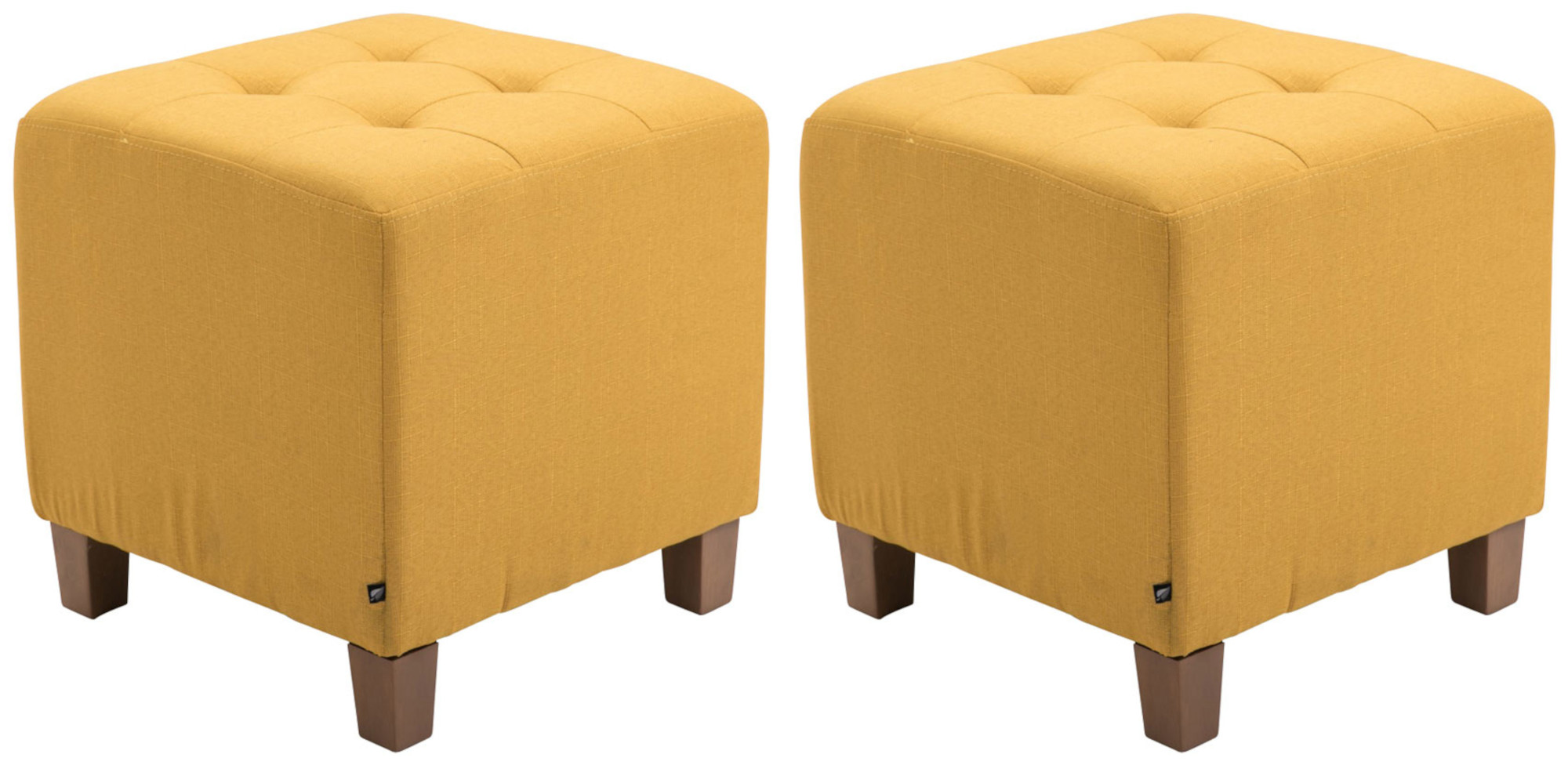 Lot de 2 tabourets bas Pharao en tissu