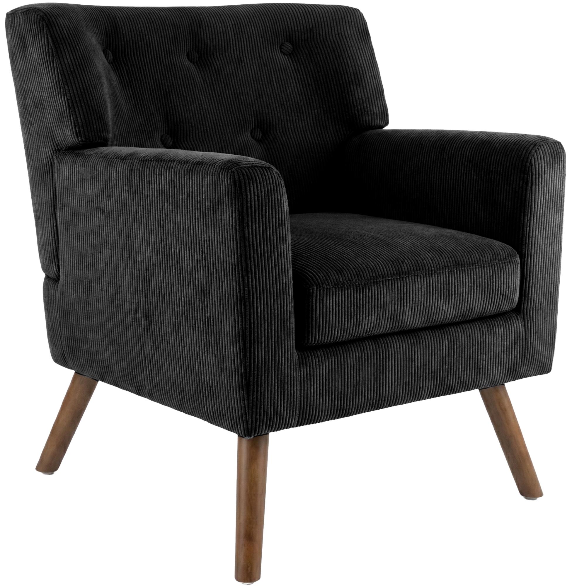 Fauteuil Kioni en velours cotele