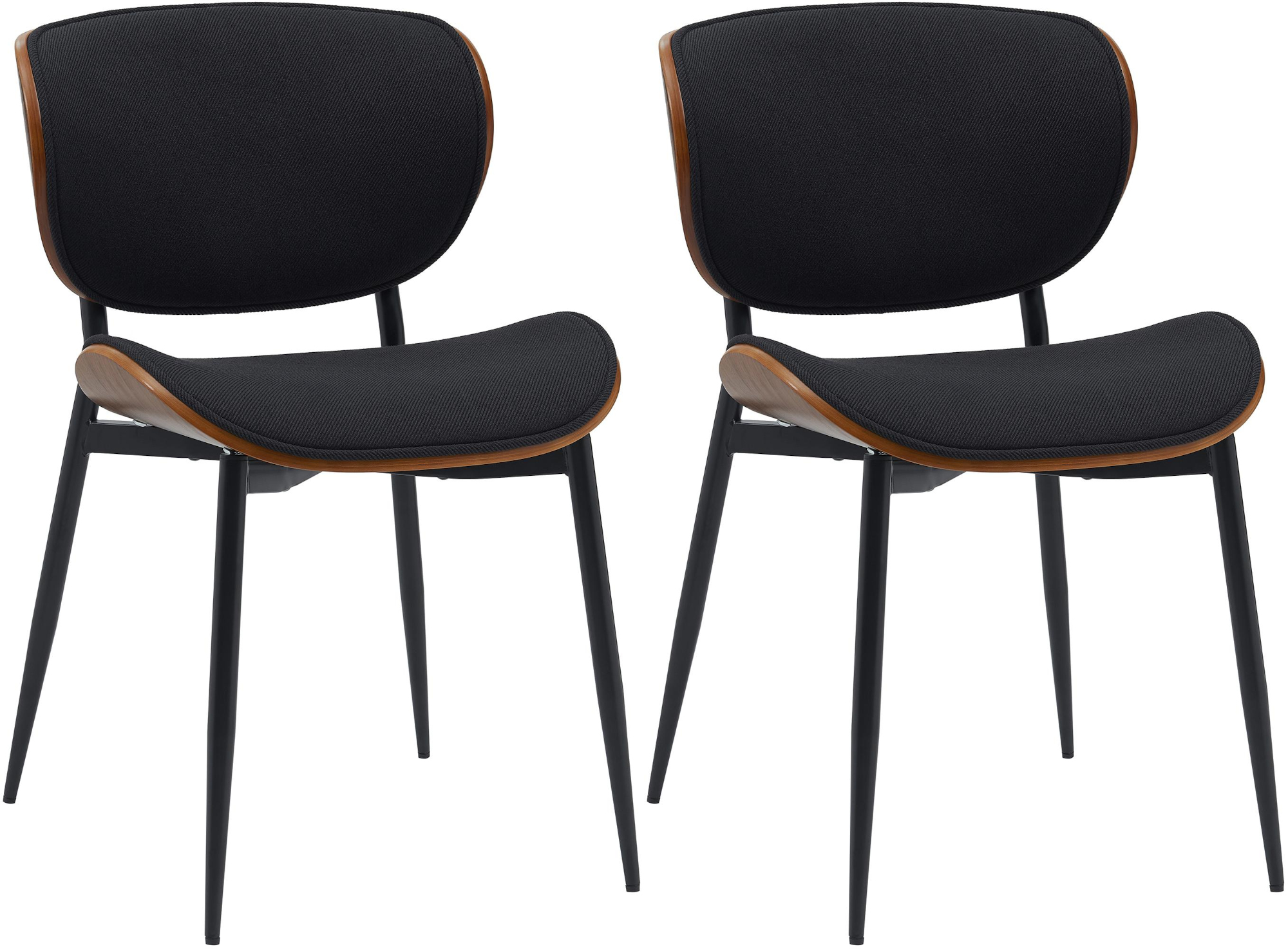 Lot de 2 chaises visiteurs Enid en similicuir ou en tissu