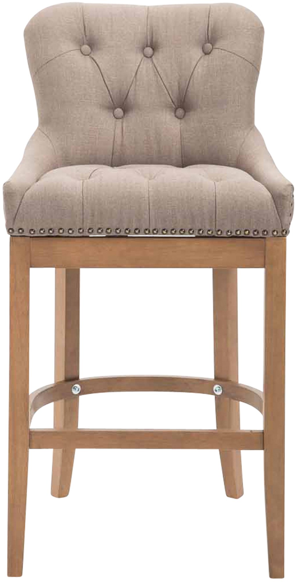 Tabouret de bar Lakewood tissu Piètement antique clair