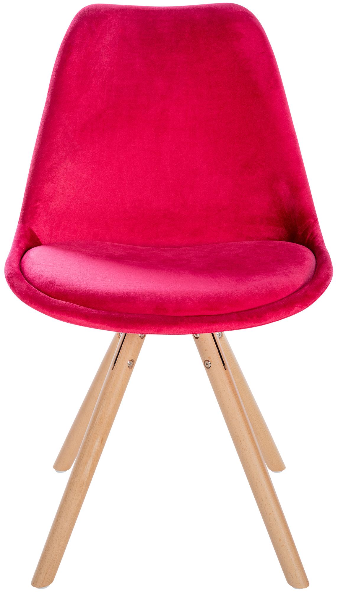 Chaise de salle à manger Sofia en velours avec Pieds en bois