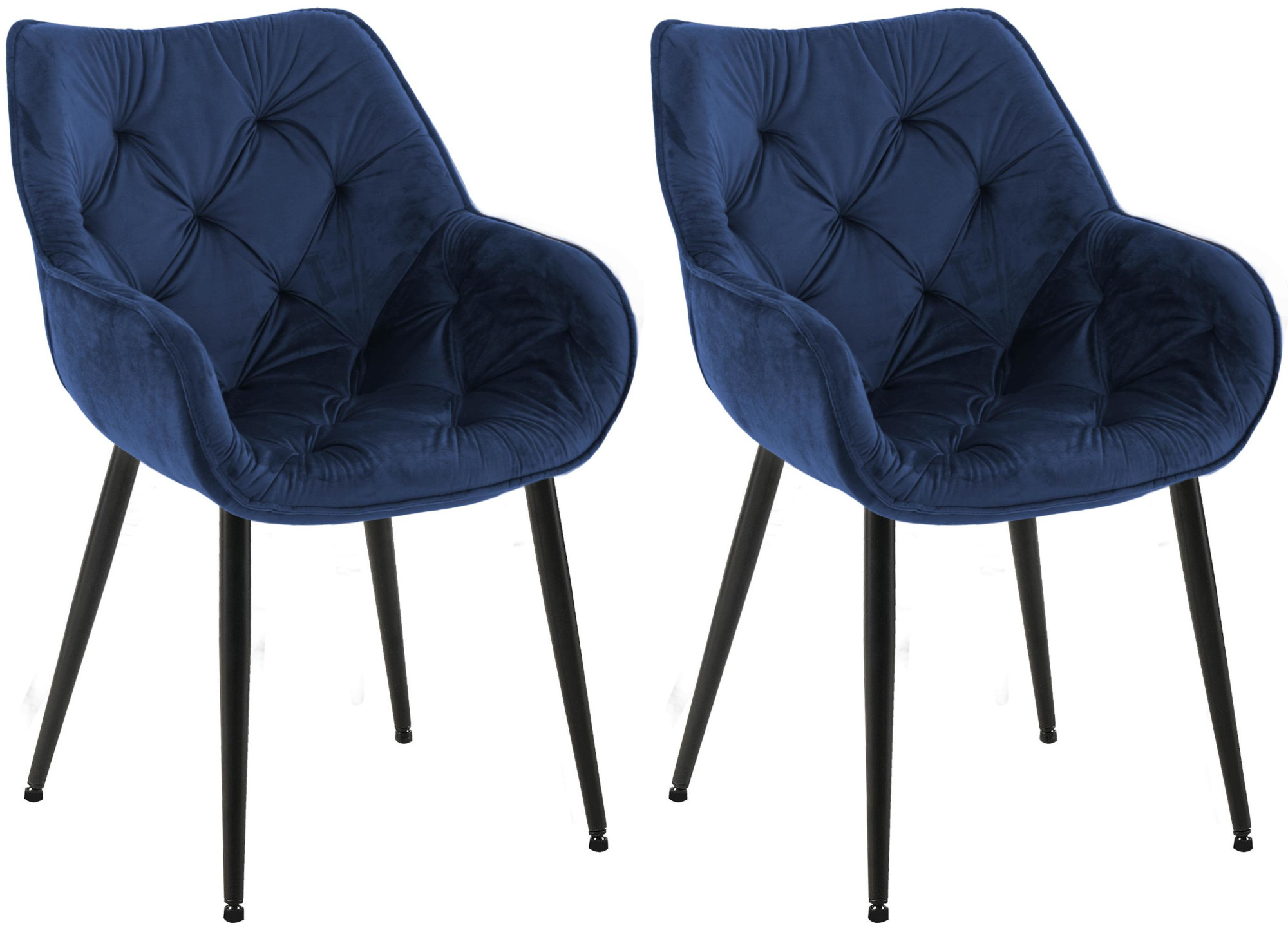 Lot de 2 chaises Tanna velours