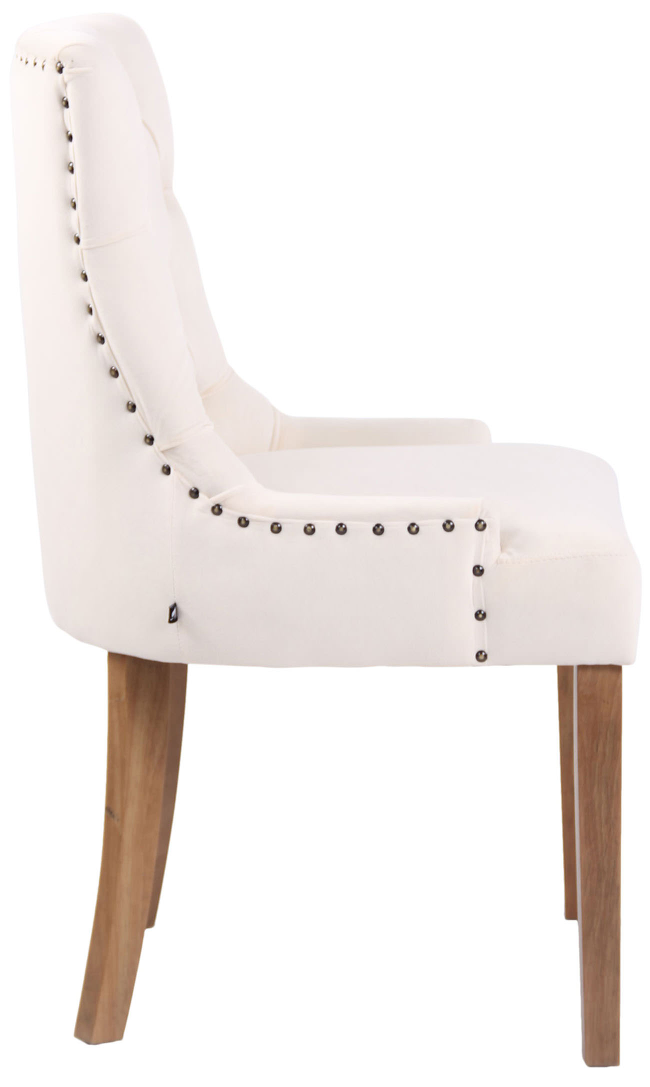 Chaise de salle à manger Aberdeen en Velours avec Piètement en bois d'hévéa