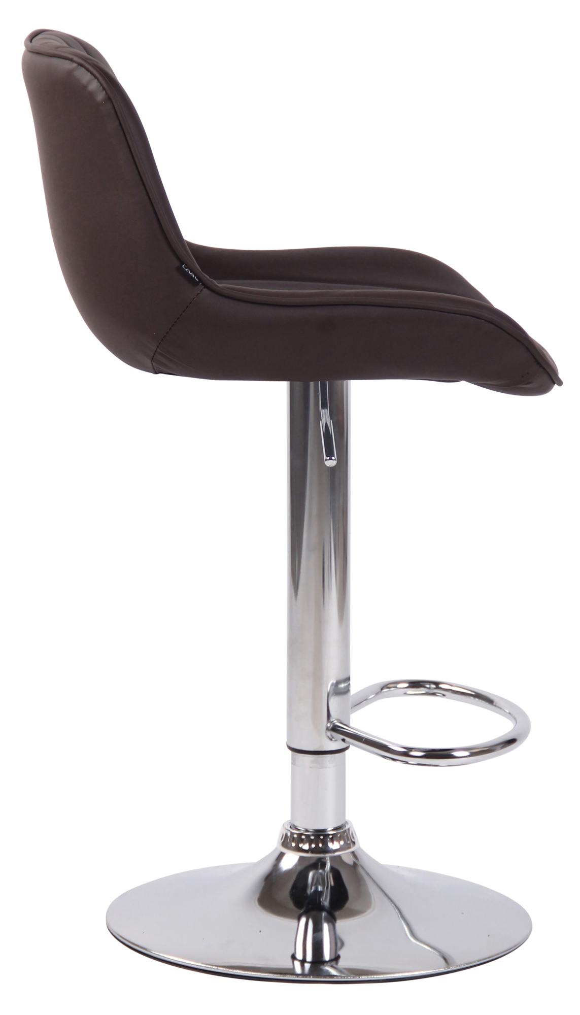 Tabouret de bar Lentini en Similicuir avec Piètement trompette en Métal