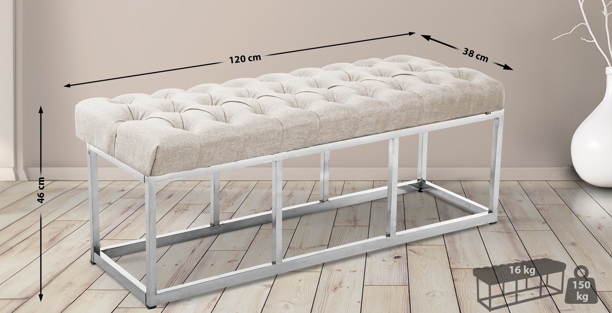 Banc Amun E en tissu