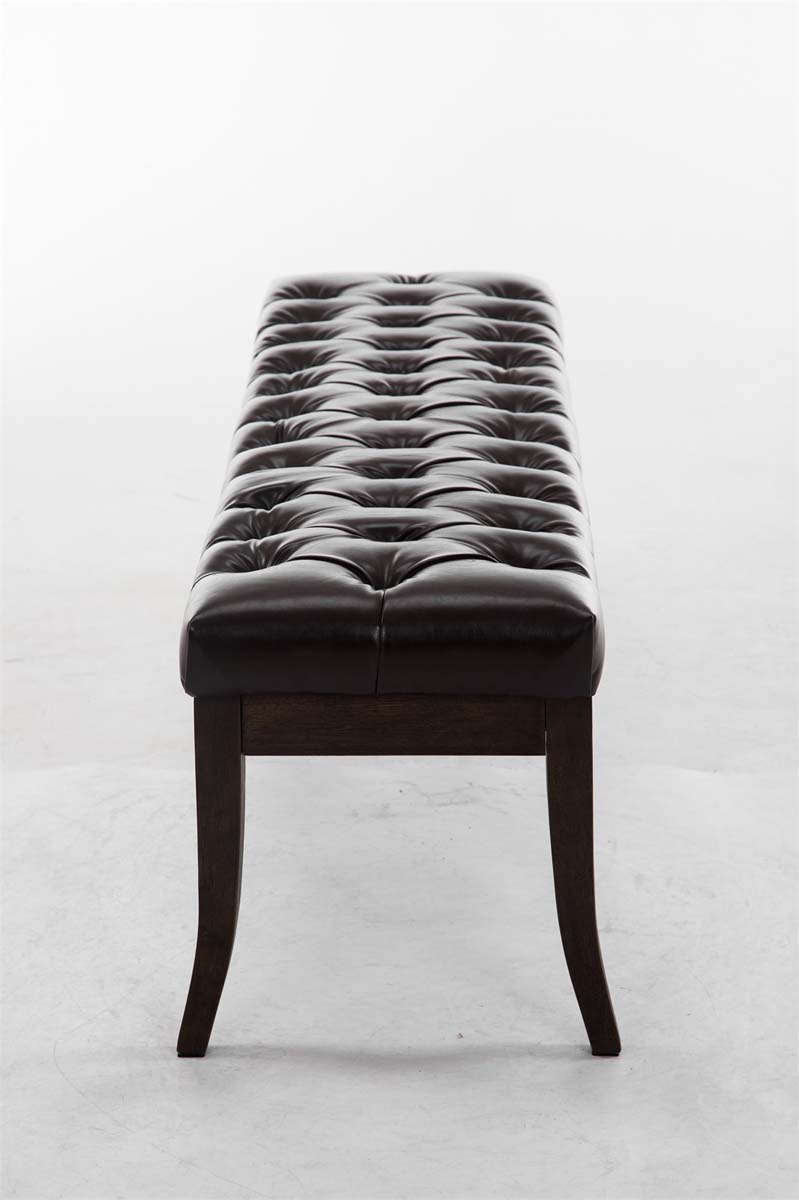 Banc Ramses similicuir antique sombre
