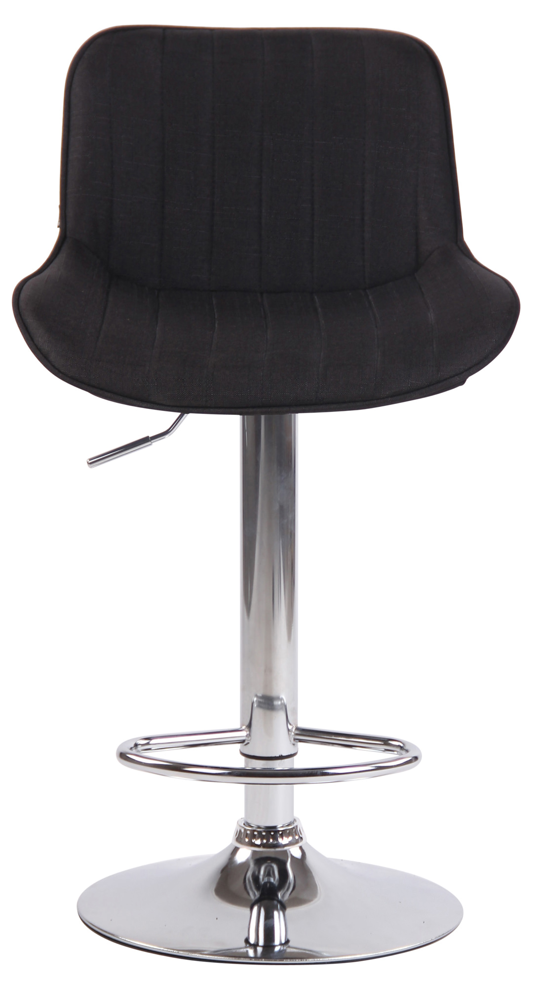 Tabouret de bar Lentini en Tissu avec Piètement trompette en Métal