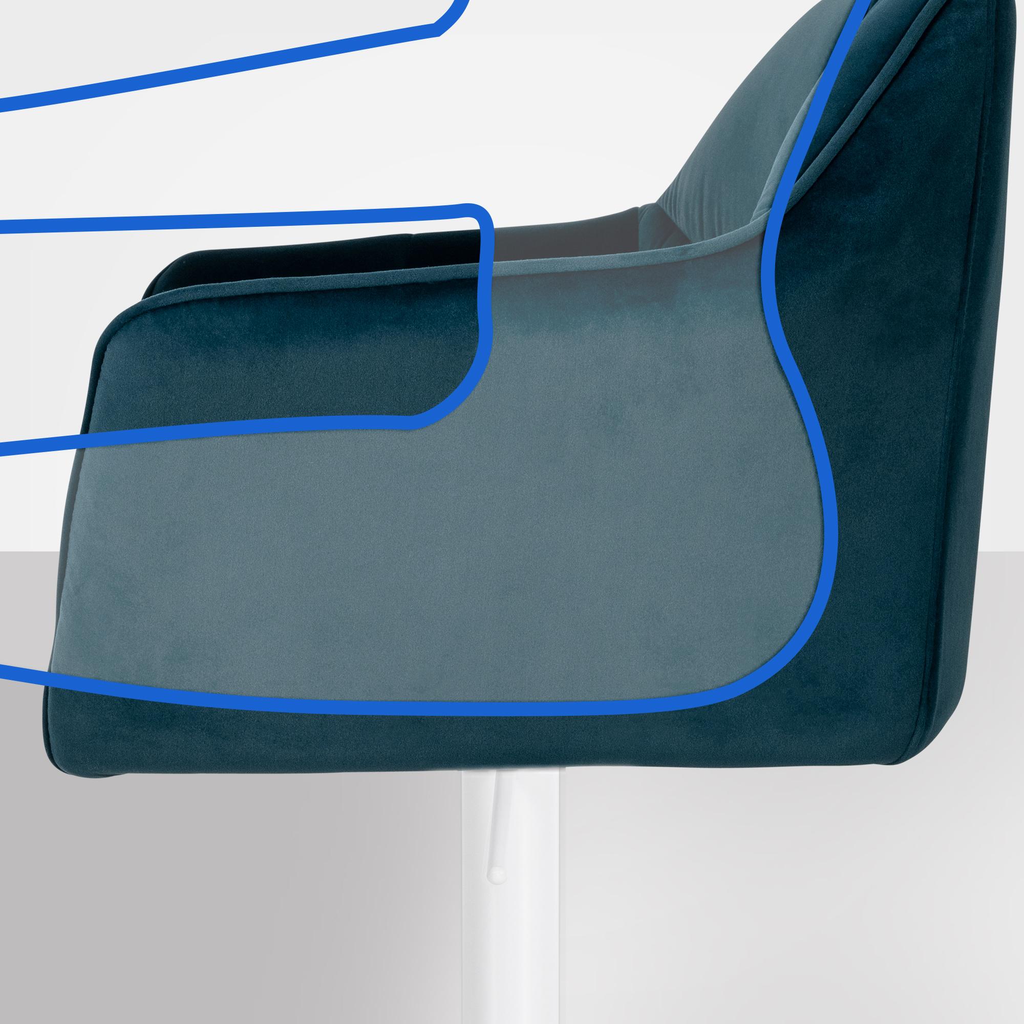 Tabouret de bar Damaso avec revetement en velours