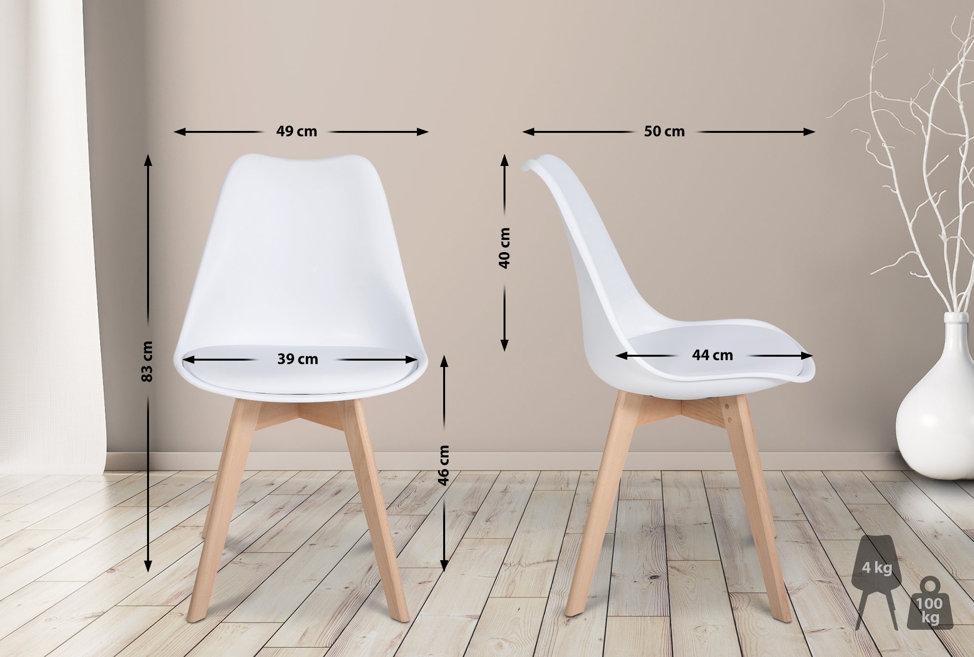 Lot de 6 chaises de salle à manger Ramsey