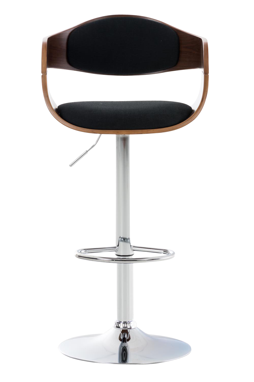Lot de 2 tabourets de bar Kingston en tissu avec piètement en métal aspect chromé