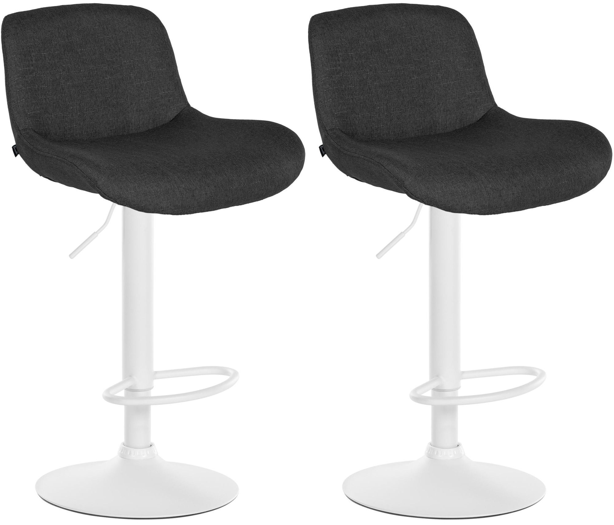 Lot de 2 tabourets de bar Solon blanc