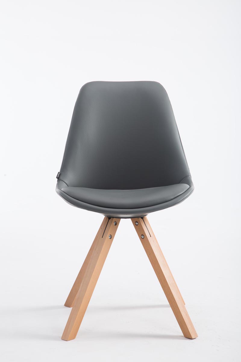 Chaise de visiteur Laval pieds carrés nature