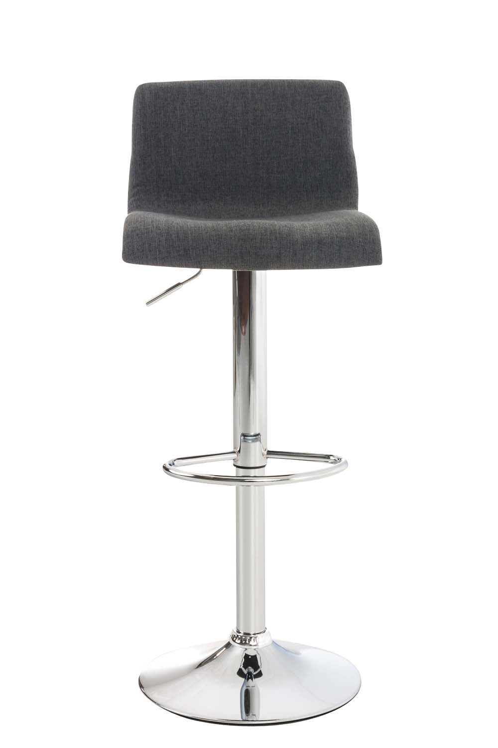 Lot 2 tabourets de bar Hover tissu hauteur réglable Piètement Métal chromé