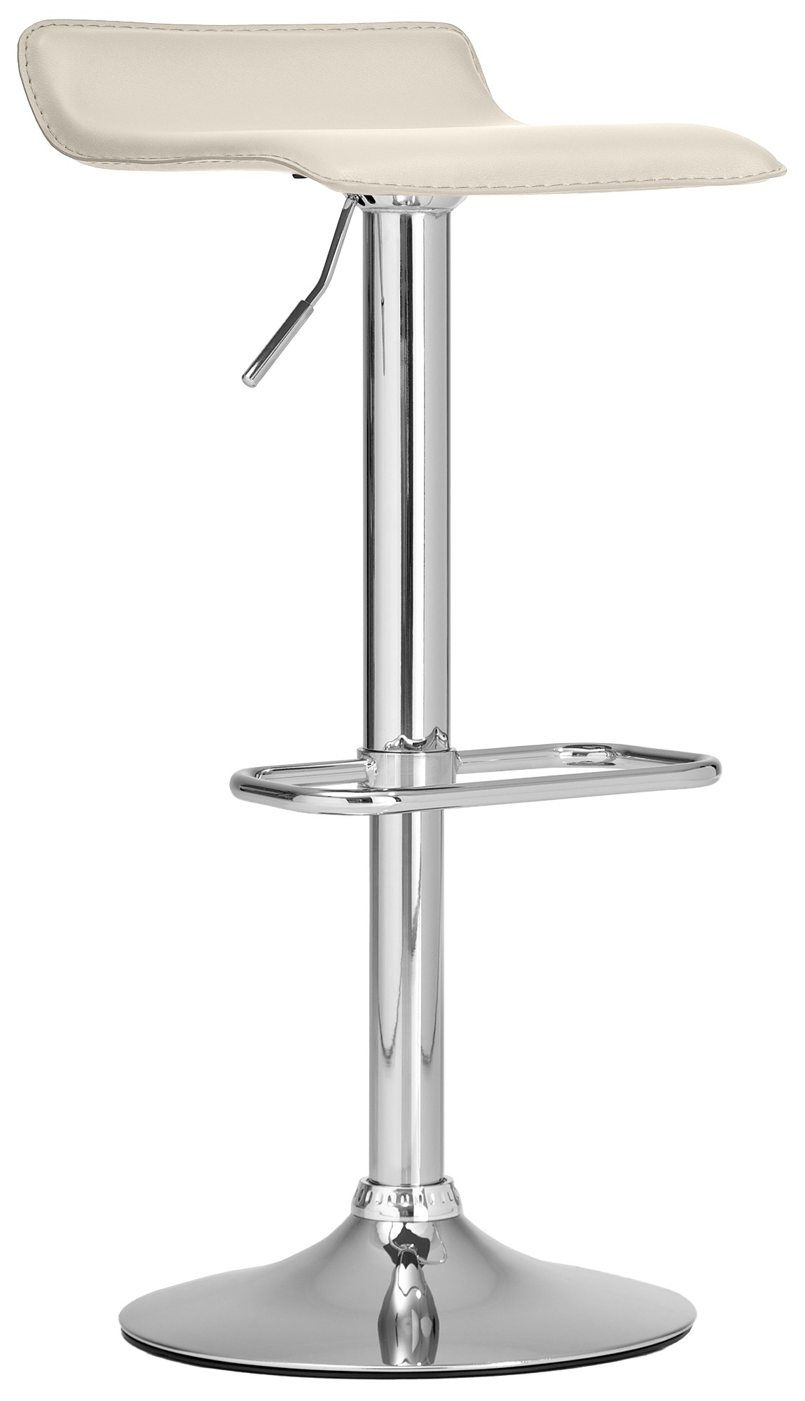 Tabouret de bar Dyn en similicuir avec pied en métal