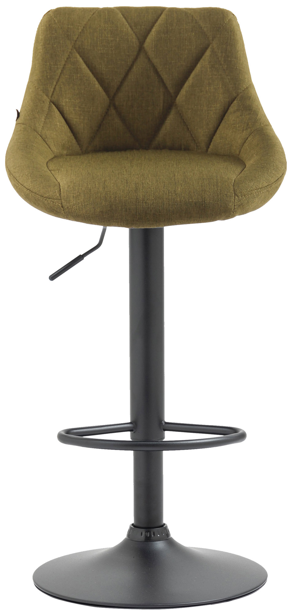 Tabouret de bar Lazio en Tissu Hauteur réglable siège pivotant