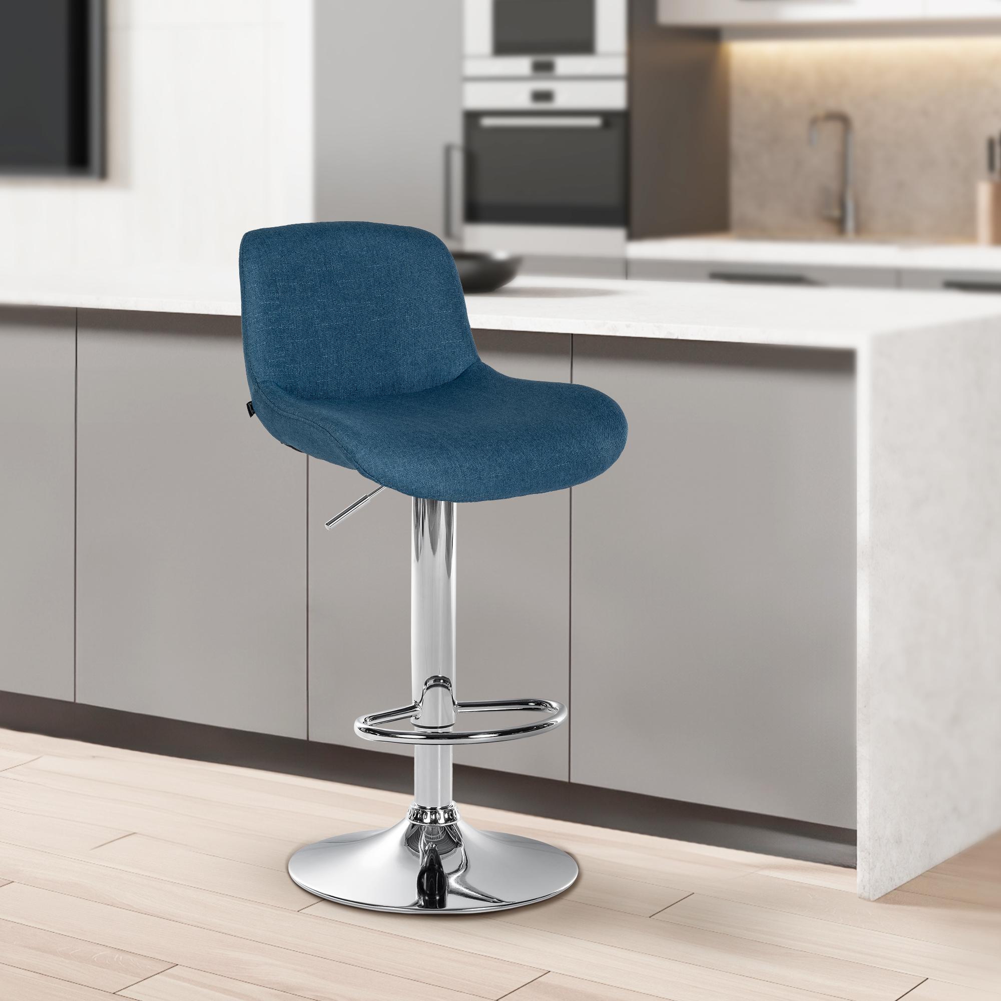 Lot de 2 tabourets de bar Solon chromés