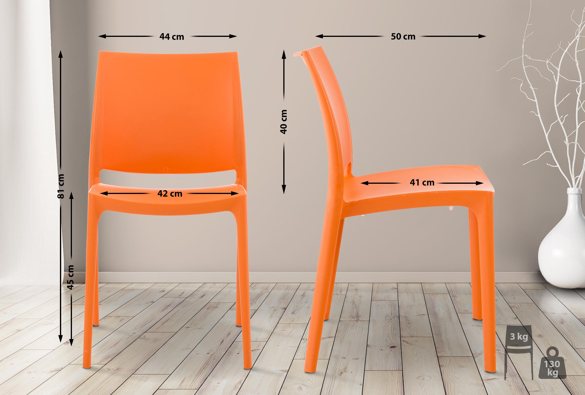 Chaise de jardin empilable Maya en plastique
