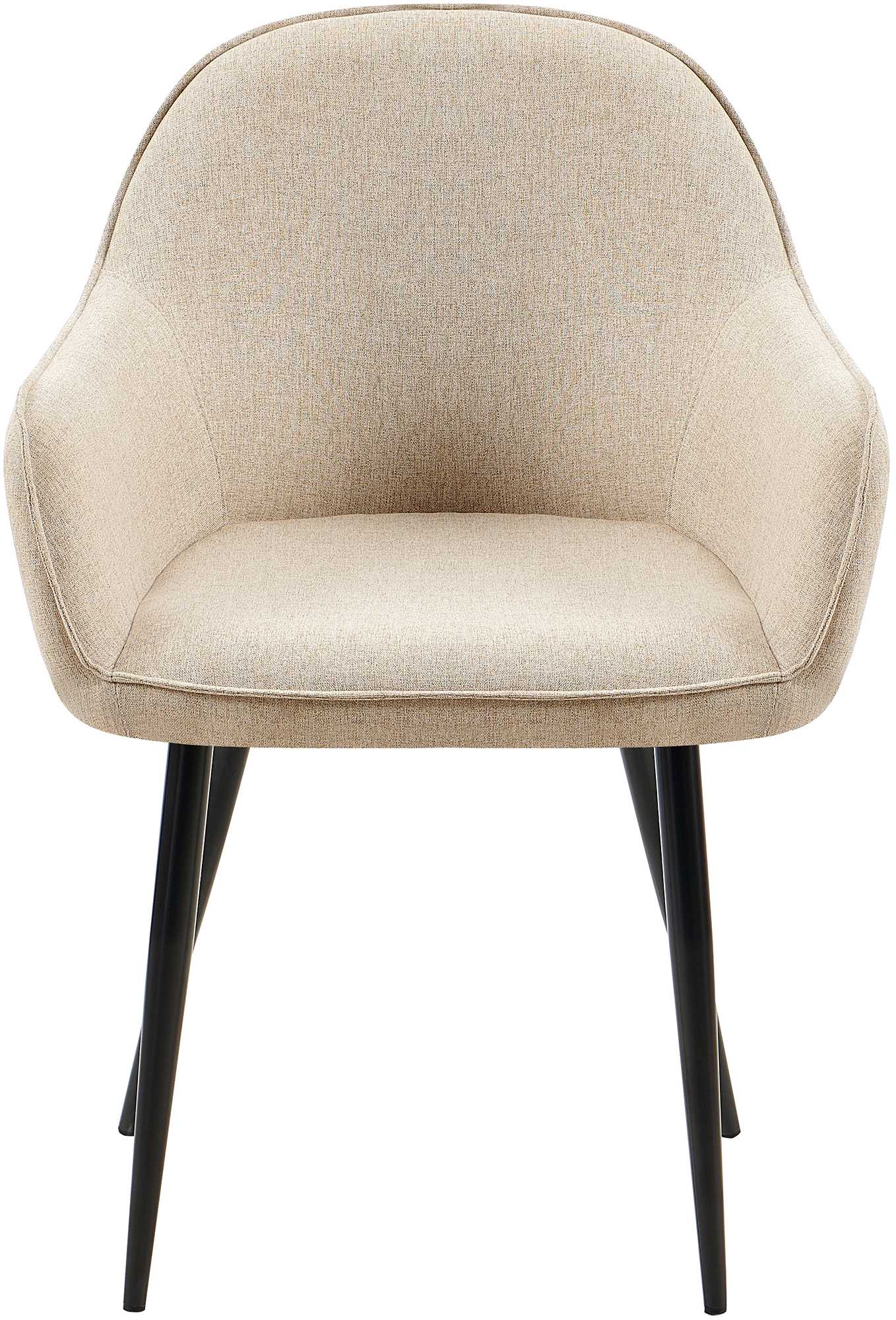 Chaise de salle à manger Boise en Tissu avec Piètement en Métal noir