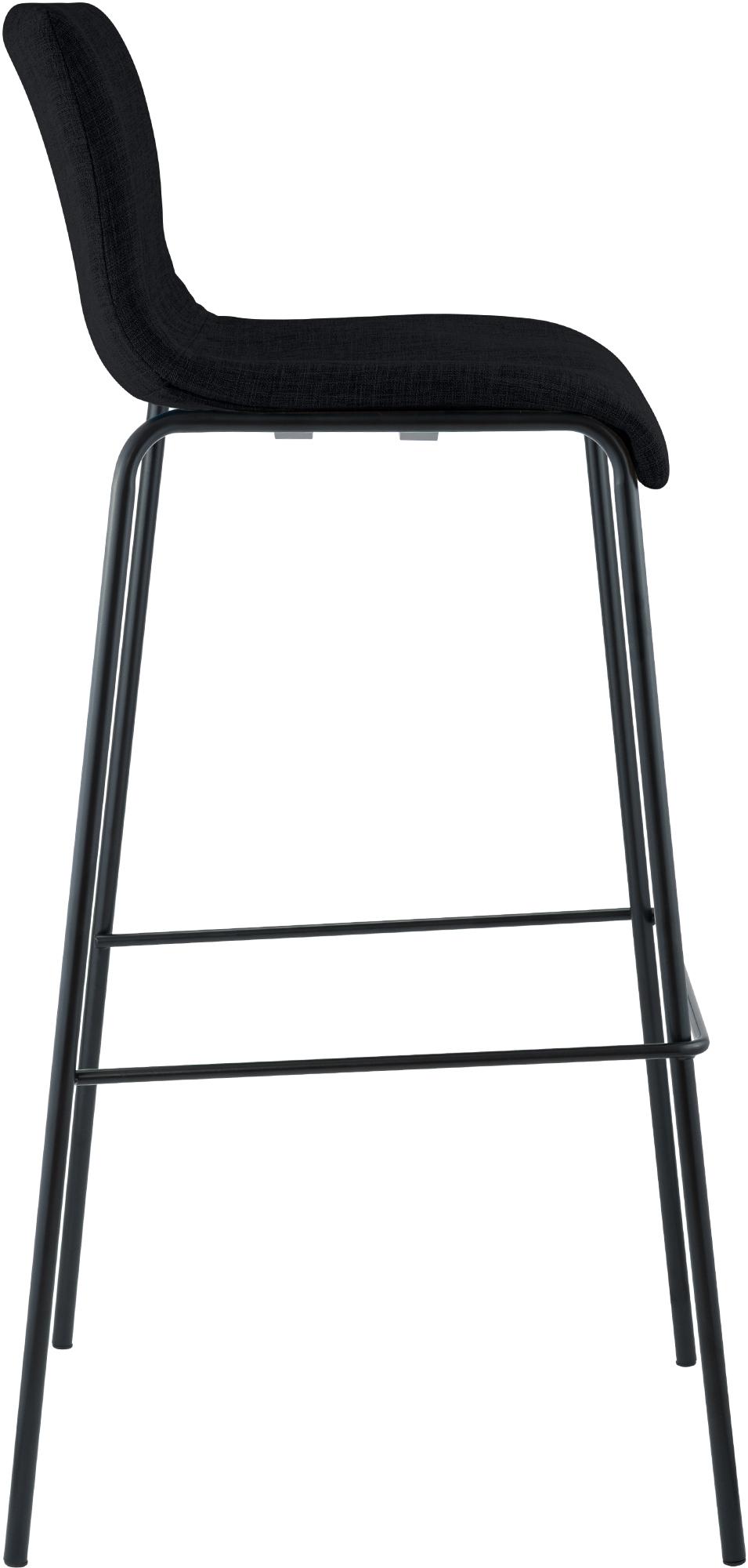 Lot de 2 tabourets de bar Hover en tissu, pieds metalliques