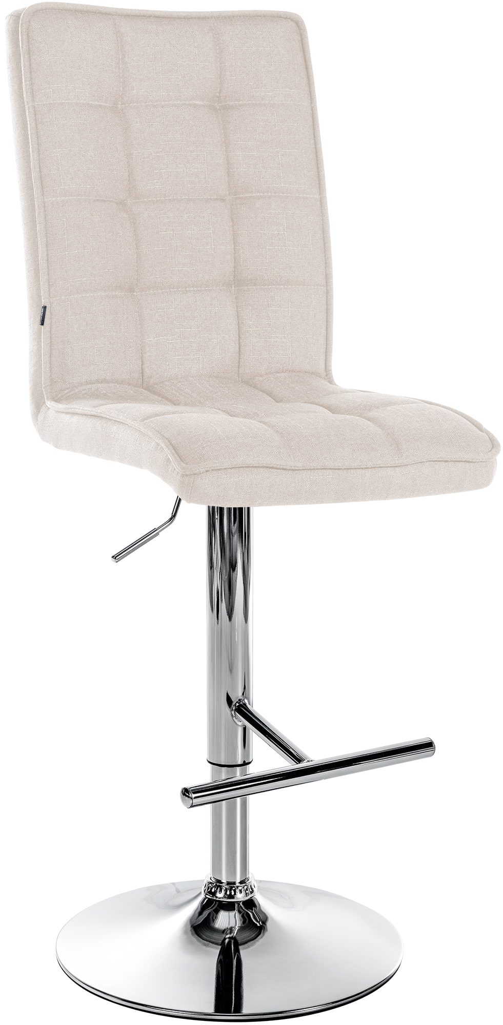 Tabouret de bar Peking en tissu réglable et pivotant