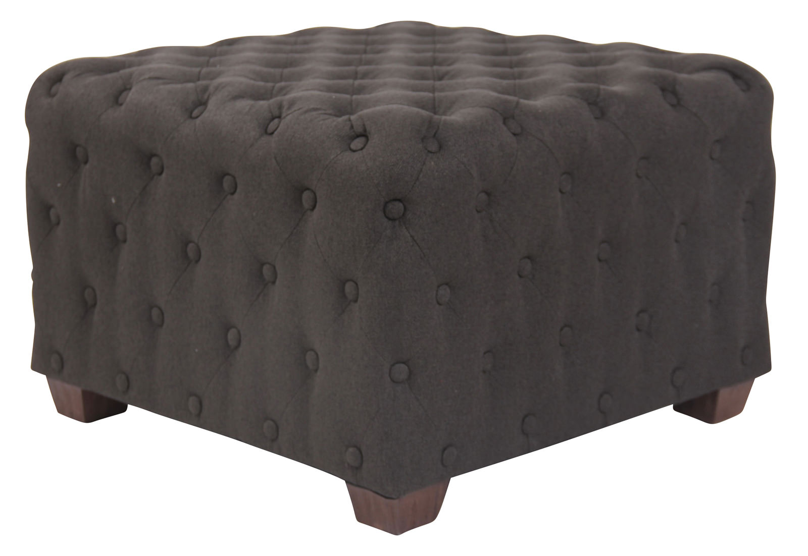 Tabouret bas cubique Nimes en Tissu