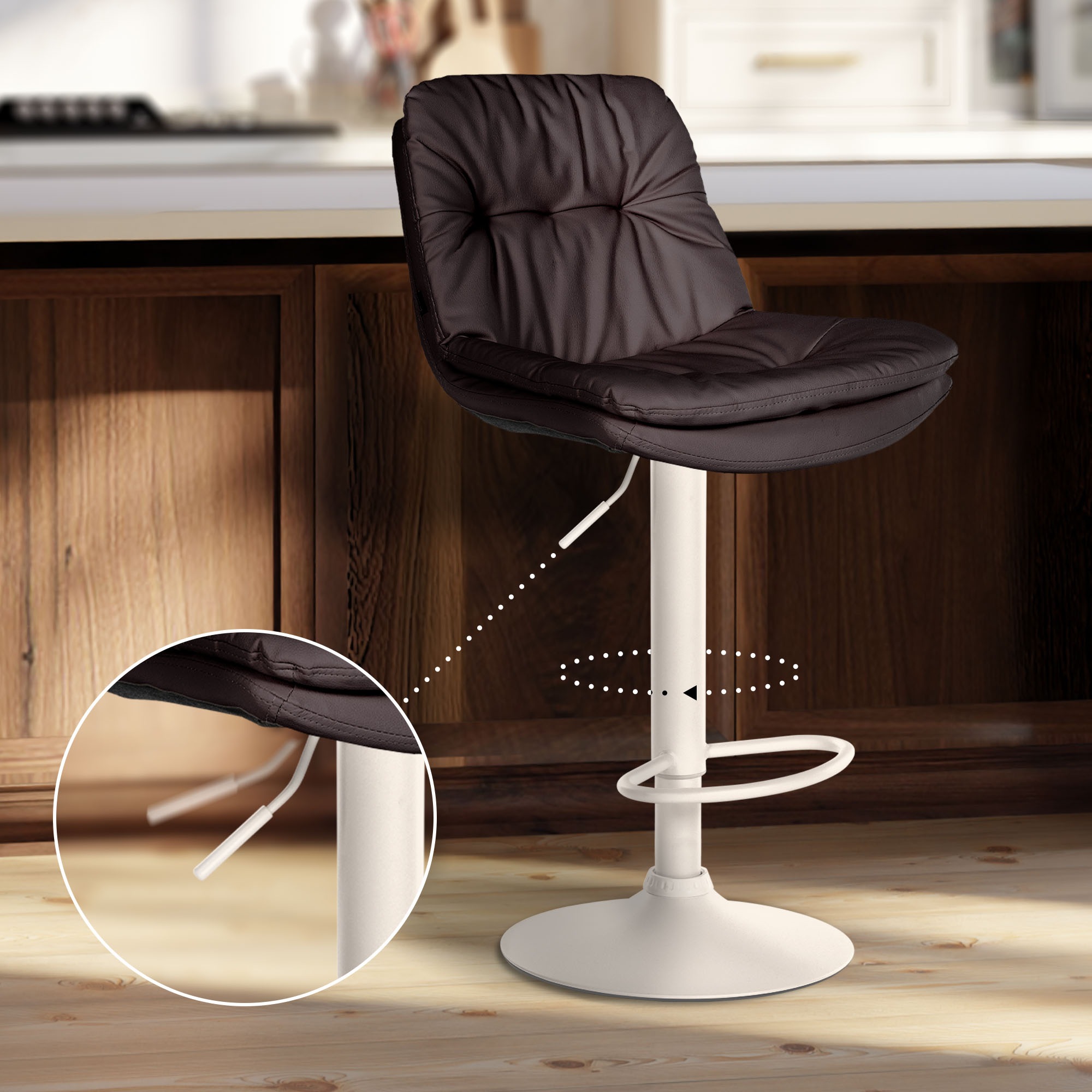 Tabouret de bar Laurel similicuir