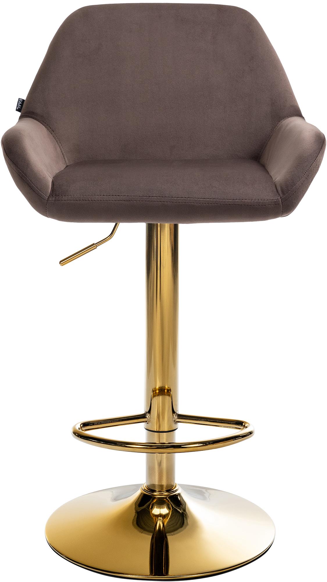 Tabouret de bar Braga or velours