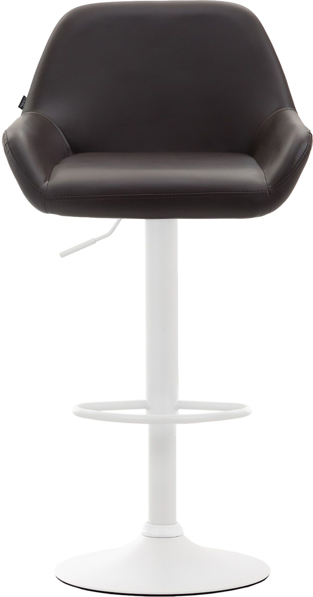 Tabouret de bar Braga similicuir avec pied en métal