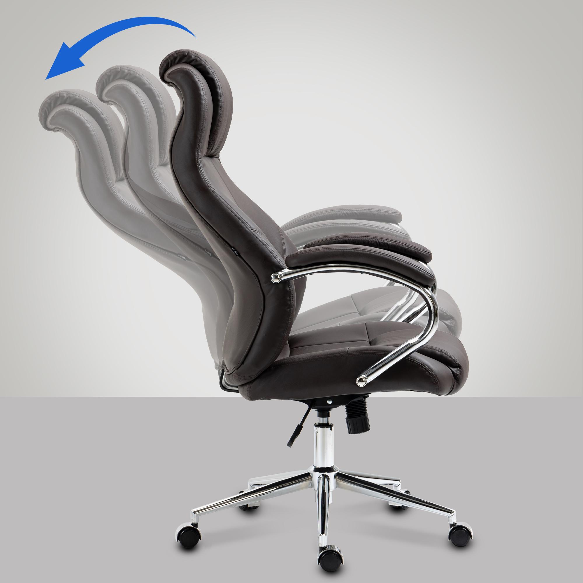 Chaise de bureau Salford cuir véritable