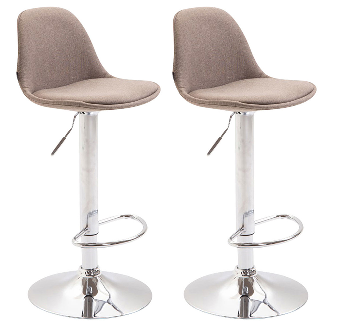 Lot 2 tabouret de bar Kiel tissu