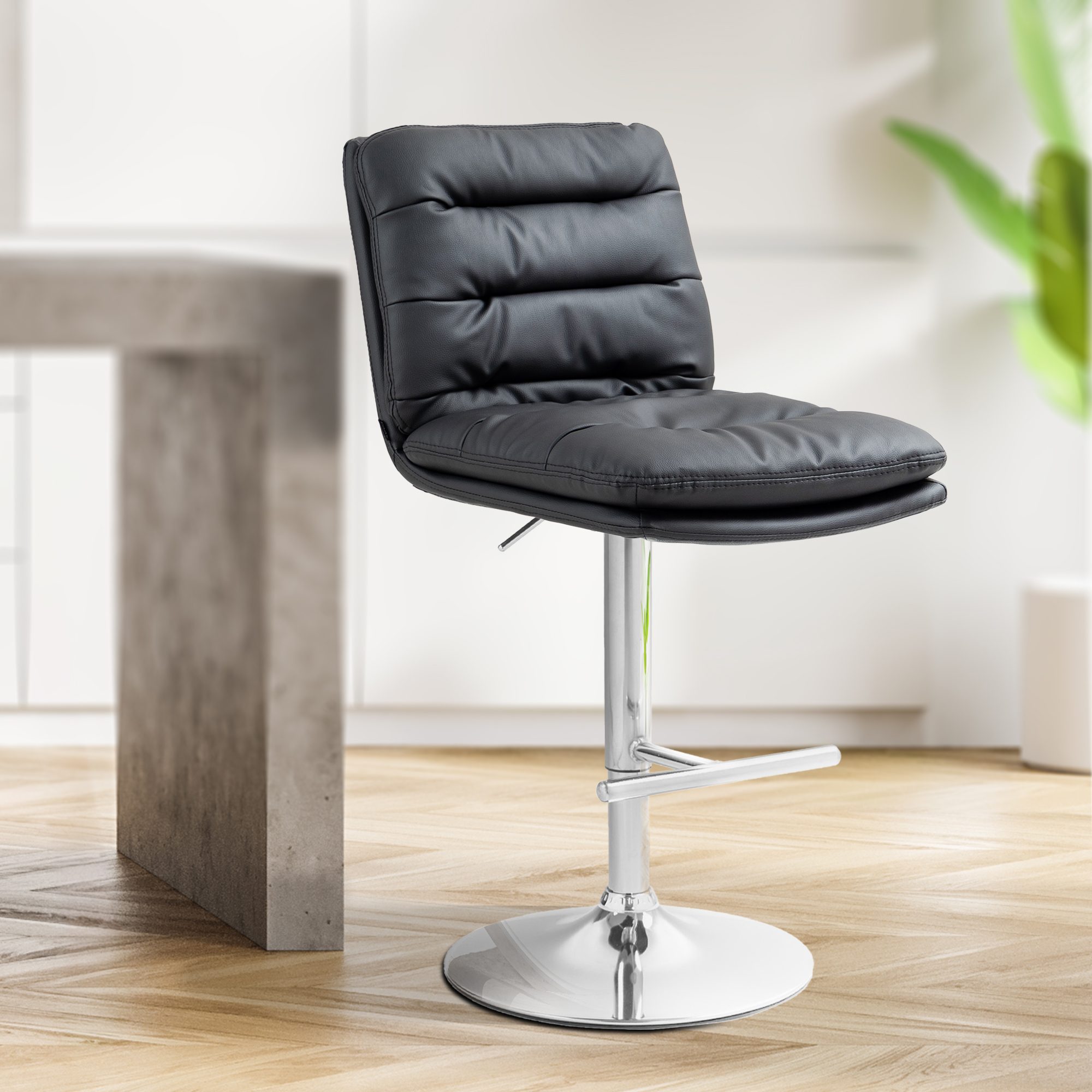 Lot de 2 tabourets de bar Damar en similicuir