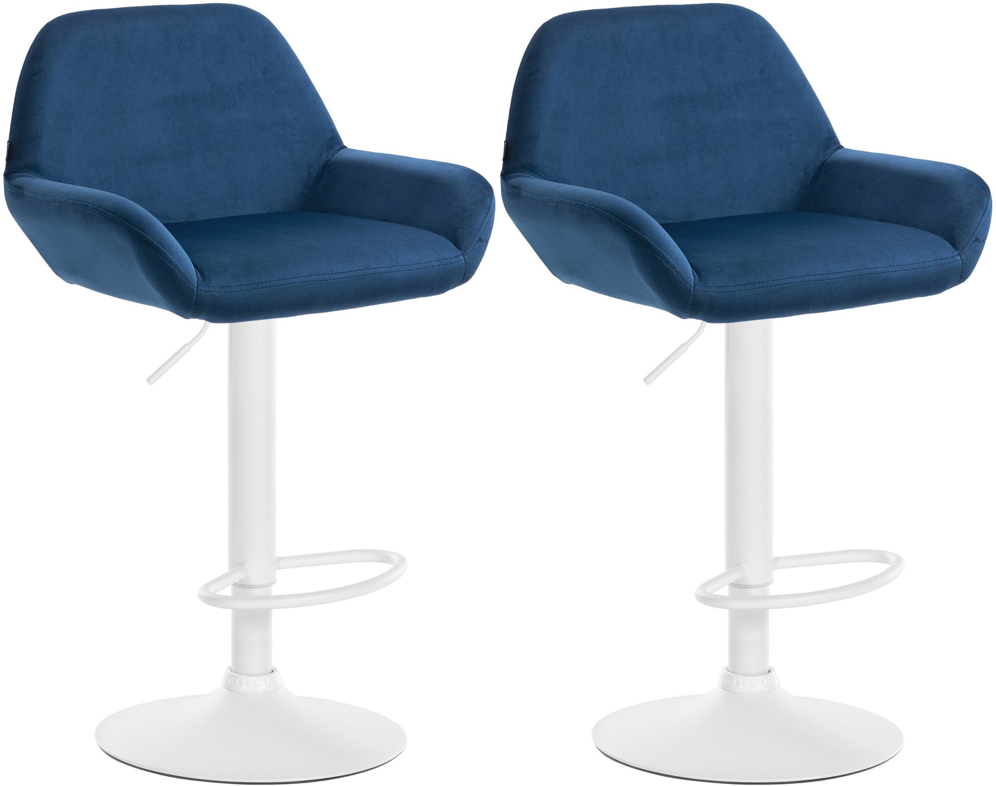 Ensemble de 2 tabourets de bar Braga en velours
