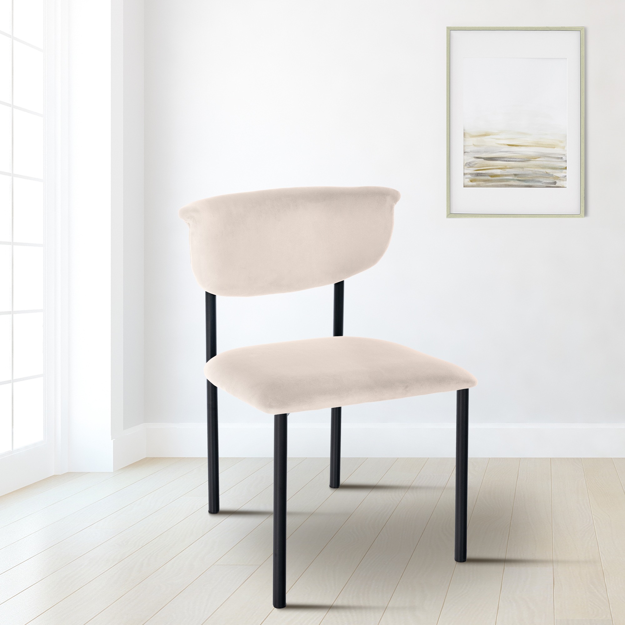 Chaise de salle à manger Gambell en Velours