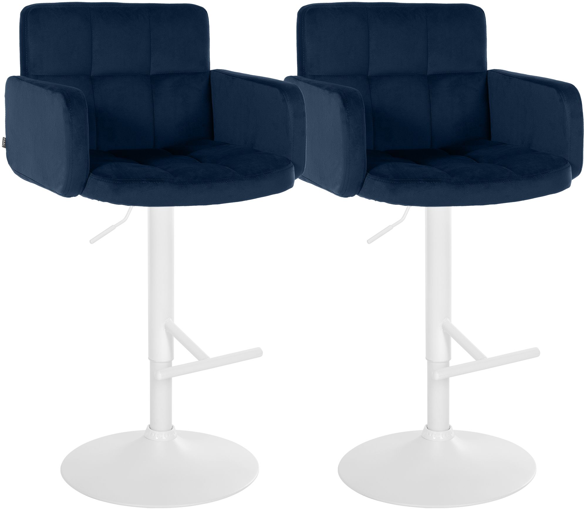 Lot de 2 tabourets de bar Los Angeles velours
